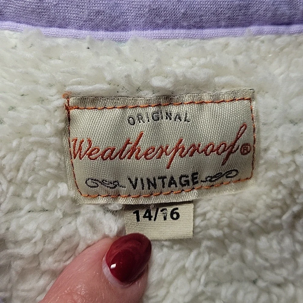 Original Vintage Weatherproof Girl's Pastel Sherpa lined Sz‎ 14/16